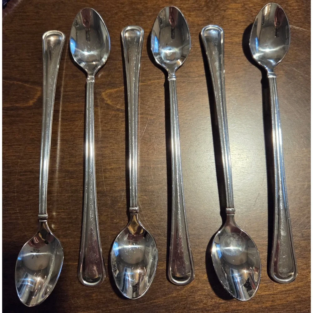 Reed & Barton Select Piazza Navonna 18/10 Stainless Steel Iced Tea Spoons Set/6
